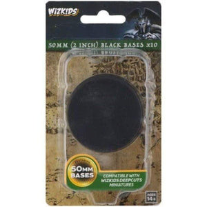 Wizkids Miniatures Wizkids Unpainted Miniatures - Deep Cuts - Black 50mm Round Base 10ct