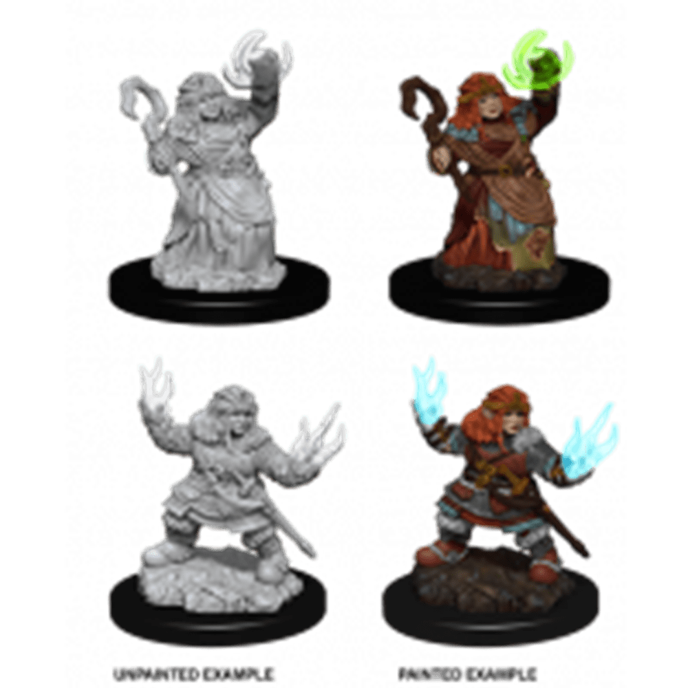 WizKids Miniatures Wizkids Unpainted Miniatures - Deep Cuts - Dwarf Female Summoner