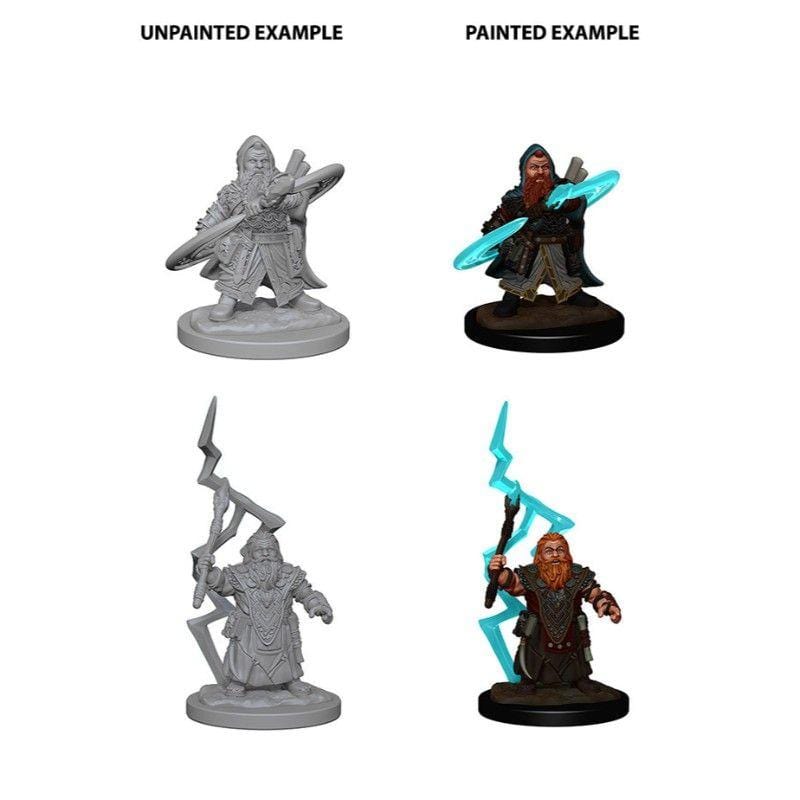 WizKids Miniatures Wizkids Unpainted Miniatures - Deep Cuts - Dwarf Male Sorcerer