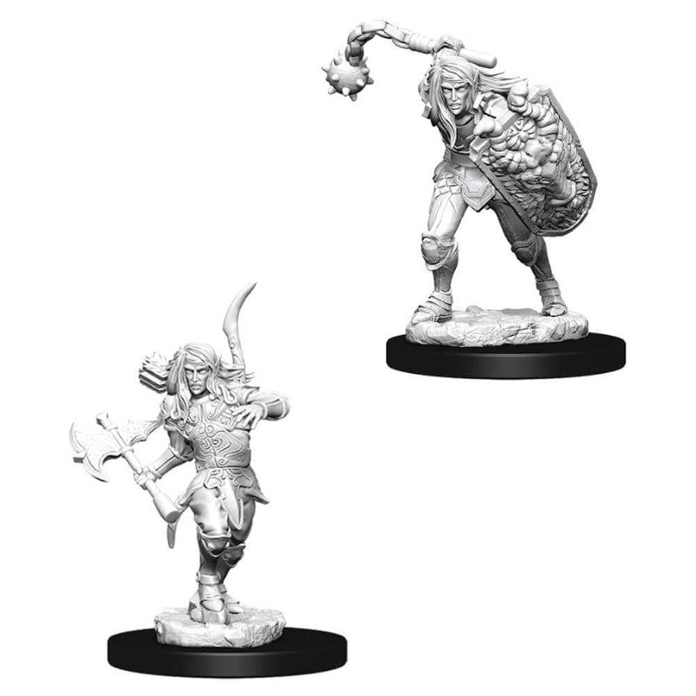 WizKids Miniatures Wizkids Unpainted Miniatures - Deep Cuts - Elf Male Fighter #2