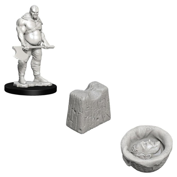 Wizkids Unpainted Miniatures - Deep Cuts - Executioner & Chopping Block