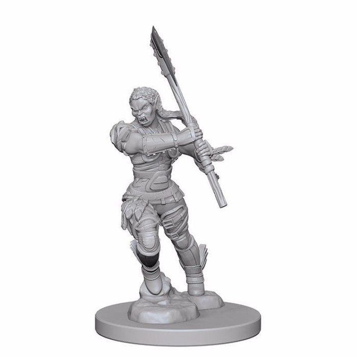 Wizkids Unpainted Miniatures - Deep Cuts - Half-Orc Female Barbarian