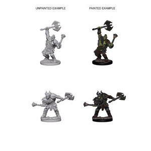 WizKids Miniatures Wizkids Unpainted Miniatures - Deep Cuts - Half-Orc Male Barbarian