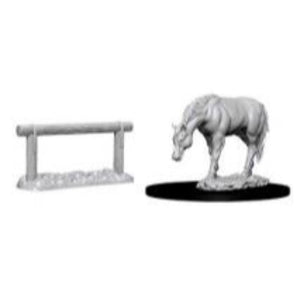 WizKids Miniatures Wizkids Unpainted Miniatures - Deep Cuts - Horse And Hitch