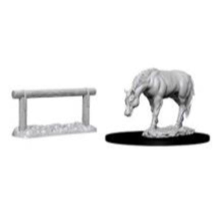 Wizkids Unpainted Miniatures - Deep Cuts - Horse And Hitch