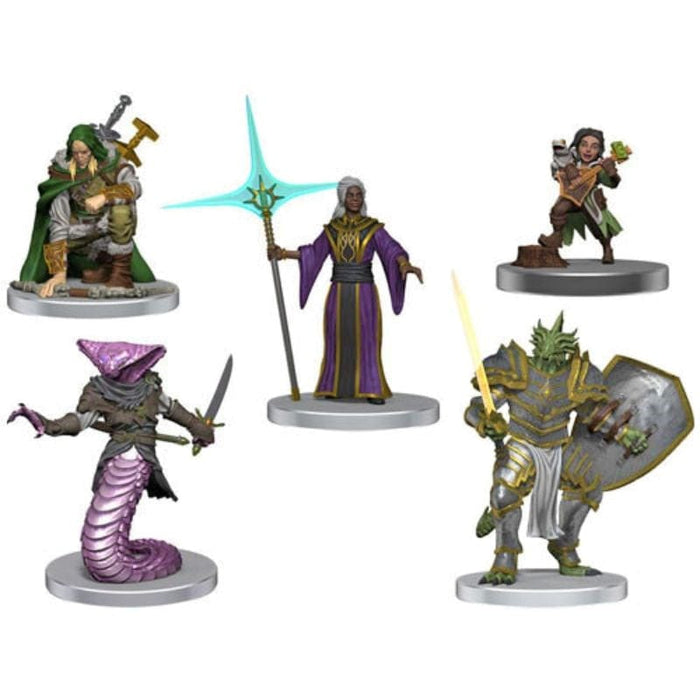 Wizkids Unpainted Miniatures - Magic The Gathering - Adventures in the Forgotten Realms - Adventuring Party Starter