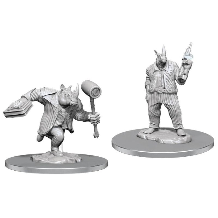 Wizkids Unpainted Miniatures - Magic The Gathering - Freelance Muscle and Rhox Pummeler