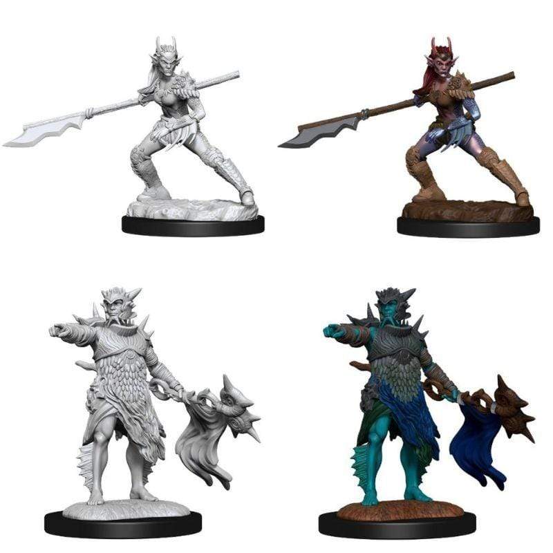 WizKids Miniatures Wizkids Unpainted Miniatures - MtG - Coralhelm Commander & Halimar Wavewatch (Merfolk)