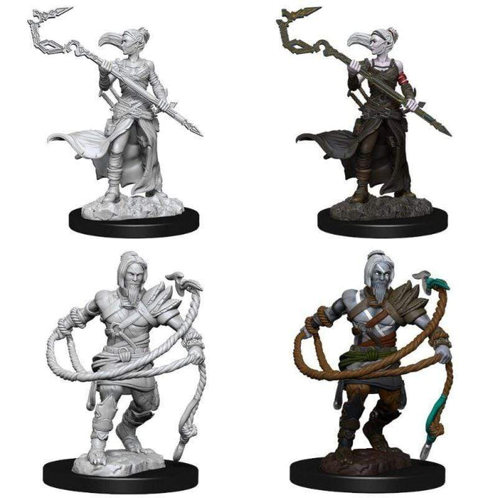 Wizkids Unpainted Miniatures - MtG - Stoneforge Mystic & Kor Hookmaster (Fighter, Rogue, Wizard)