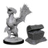 WizKids Miniatures Wizkids Unpainted Miniatures - Nolzur's - Bronze Dragon Wyrmling and Pile of Sea Found Treasure