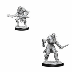 WizKids Miniatures Wizkids Unpainted Miniatures - Nolzur's - Bugbear Barbarian Male & Bugbear Rogue Female