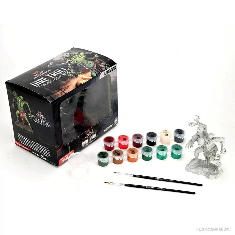 WizKids Miniatures Wizkids Unpainted Miniatures - Nolzur's - Dire Troll Paint Night Kit