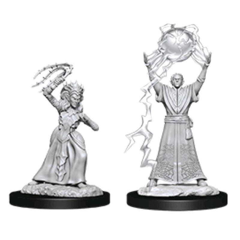 WizKids Miniatures Wizkids Unpainted Miniatures - Nolzur's - Drow Mage & Drow Priestess