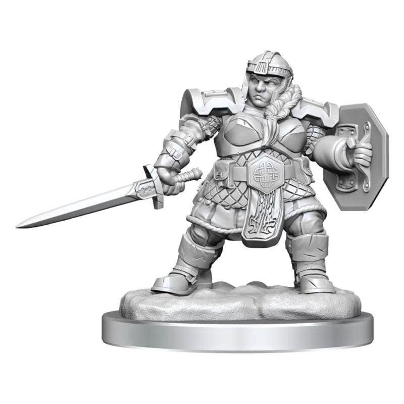 WizKids Miniatures Wizkids Unpainted Miniatures -Â Nolzurâs - Dwarf Fighter Female
