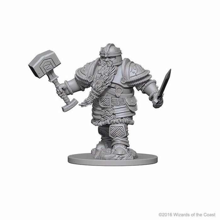 Wizkids Unpainted Miniatures - Nolzur's - Dwarf Male Fighter