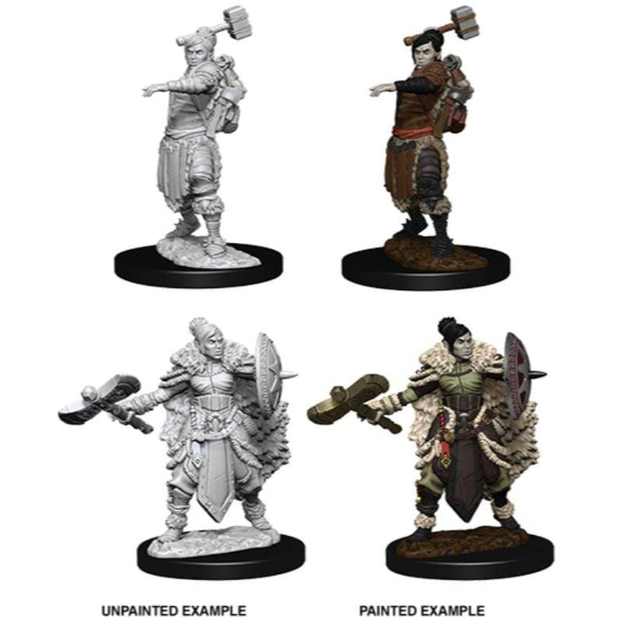 Wizkids Unpainted Miniatures - Nolzur's - Female Half Orc Barbarian