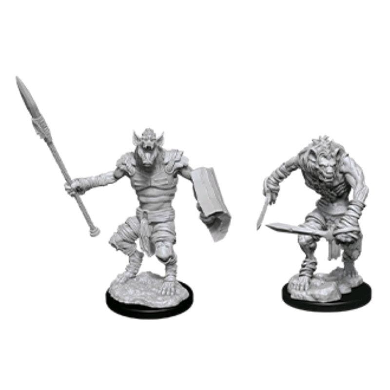 WizKids Miniatures Wizkids Unpainted Miniatures - Nolzur's â Gnoll & Gnoll Flesh Gnawer