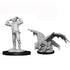 WizKids Miniatures Wizkids Unpainted Miniatures - Nolzur's - Green Dragon Wyrmling and Afflicted Elf