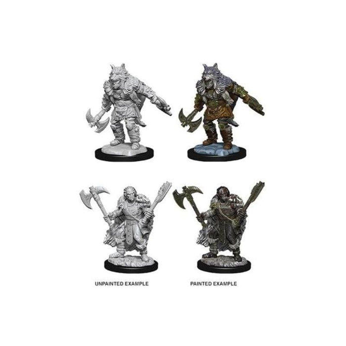 Wizkids Unpainted Miniatures - Nolzur's - Half-Orc Male Barbarian