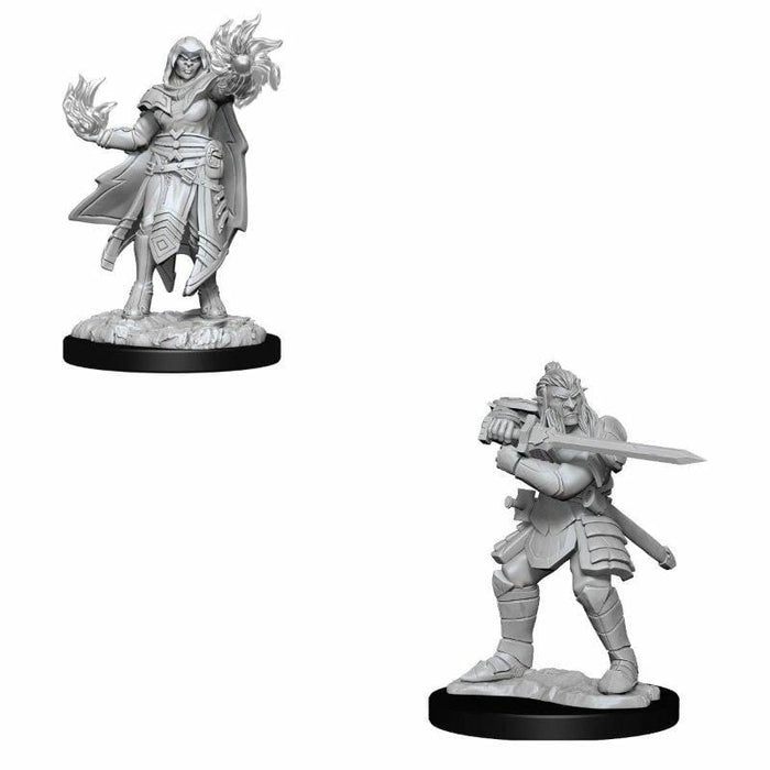 Wizkids Unpainted Miniatures - Nolzur's - Hobgoblin Fighter Male & Hobgoblin Wizard Female