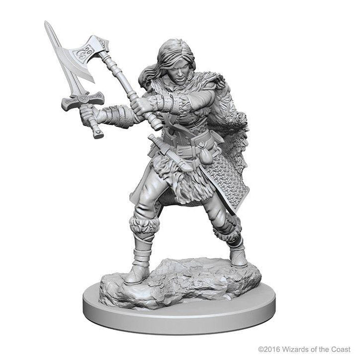 Wizkids Unpainted Miniatures - Nolzur's - Human Female Barbarian