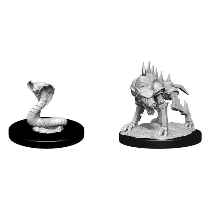 Wizkids Unpainted Miniatures - Nolzur's - Iron Cobra & Iron Defender