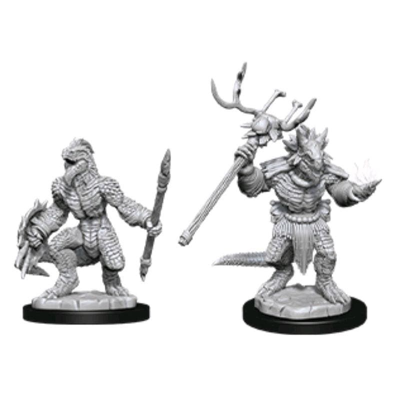 WizKids Miniatures Wizkids Unpainted Miniatures - Nolzur's â Lizardfolk & Lizardfolk Shaman