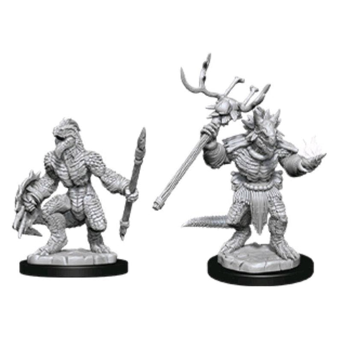 Wizkids Unpainted Miniatures - Nolzur's – Lizardfolk & Lizardfolk Shaman