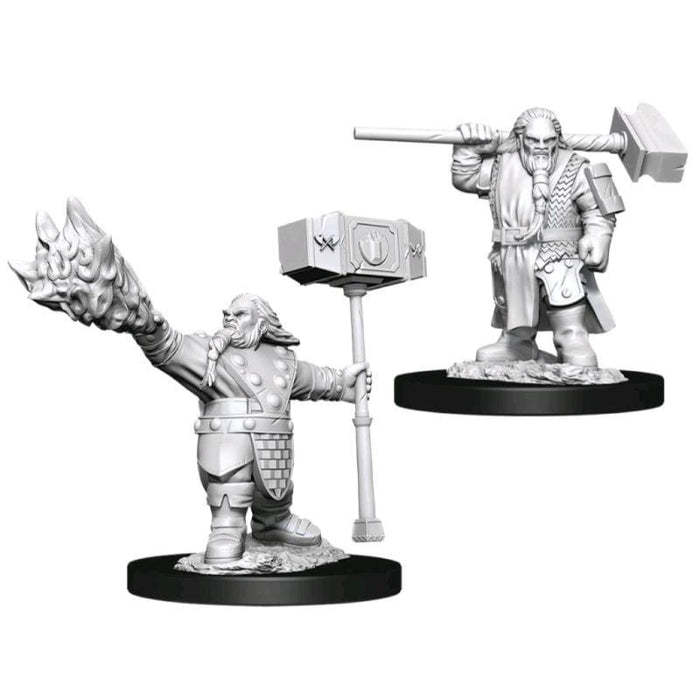 Wizkids Unpainted Miniatures - Nolzur's - Male Dwarf Cleric