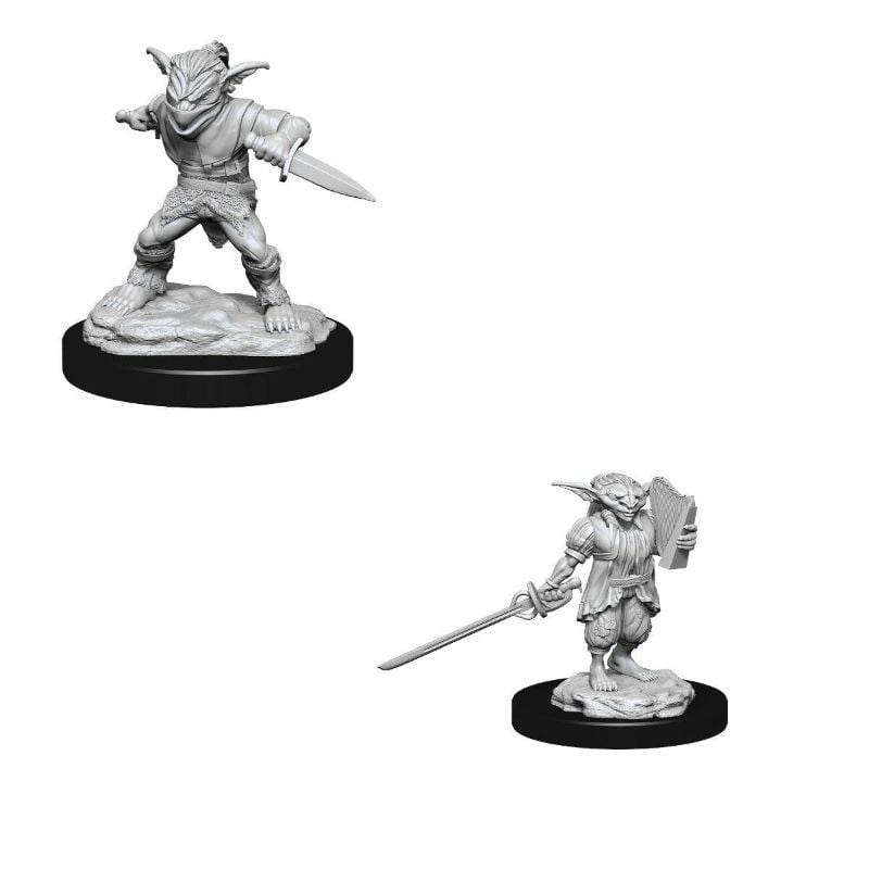 WizKids Miniatures Wizkids Unpainted Miniatures - Nolzur's - Male Goblin Rogue & Female Goblin Bard