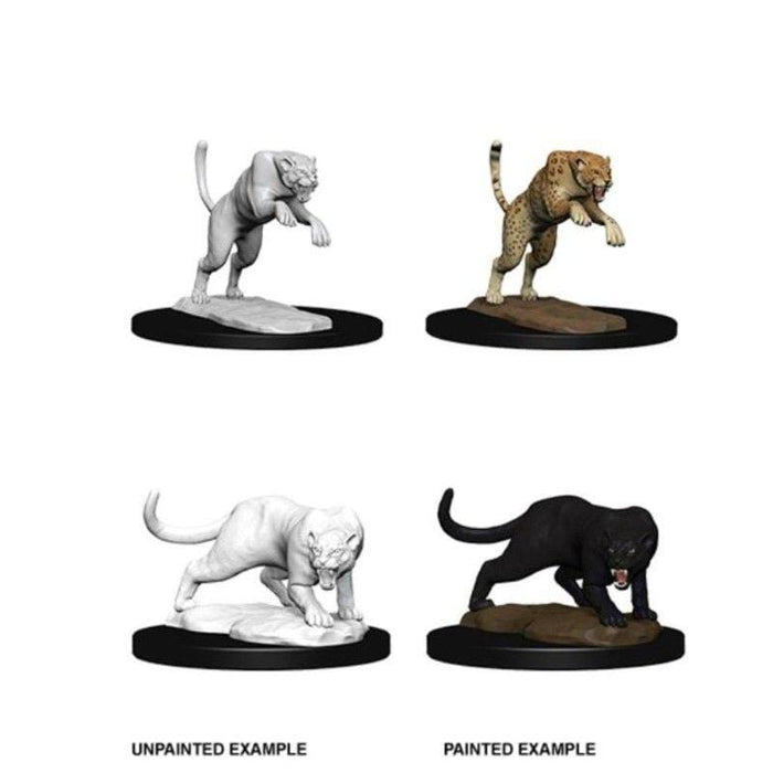 Wizkids Unpainted Miniatures - Nolzur's - Panther & Leopard