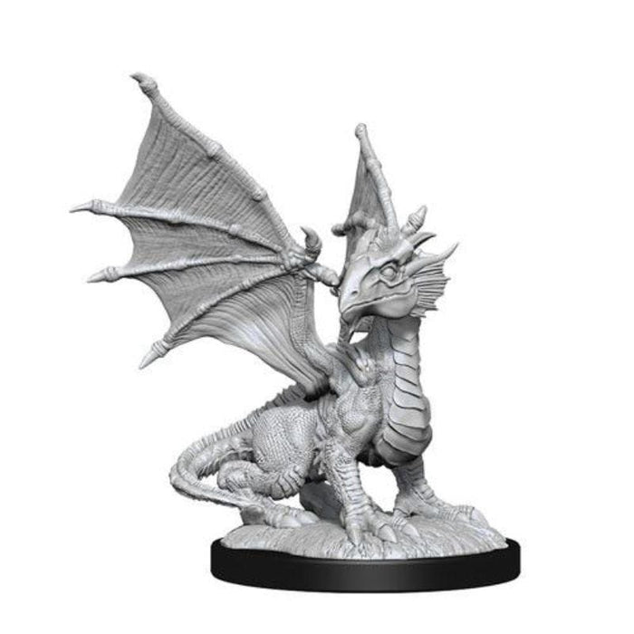 Wizkids Unpainted Miniatures - Nolzur's - Silver Dragon Wyrmling & Female Halfling