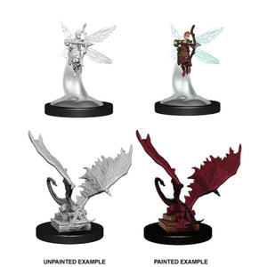 WizKids Miniatures Wizkids Unpainted Miniatures - Nolzur's - Sprite & Pseudodragon