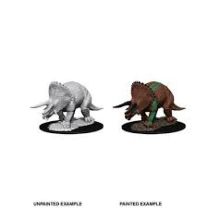 Wizkids Unpainted Miniatures - Nolzur's - Triceratops (Large Mini)
