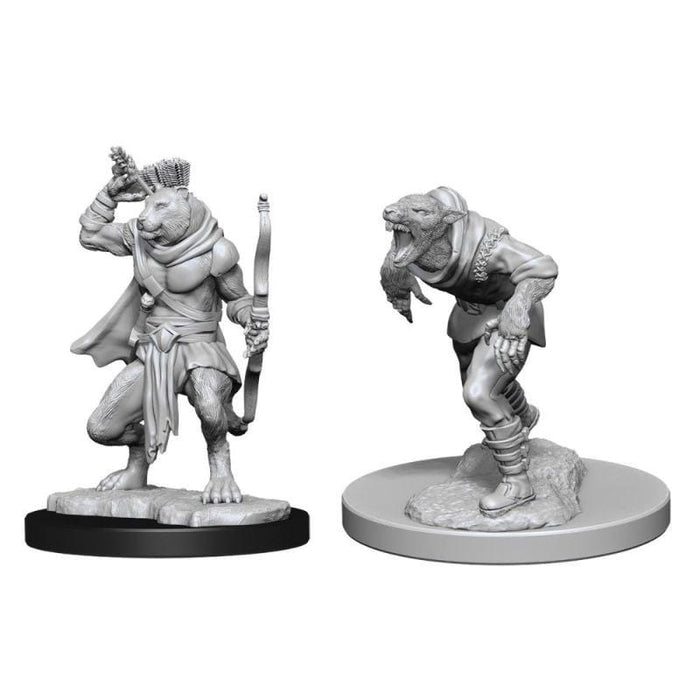 Wizkids Unpainted Miniatures - Nolzur's - Wererat And Weretiger