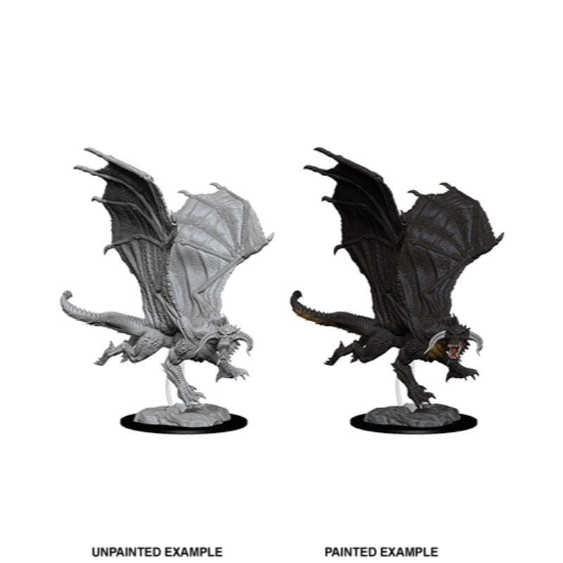 Wizkids Miniatures Wizkids Unpainted Miniatures - Nolzur's - Young Black Dragon