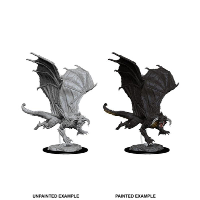 Wizkids Unpainted Miniatures - Nolzur's - Young Black Dragon