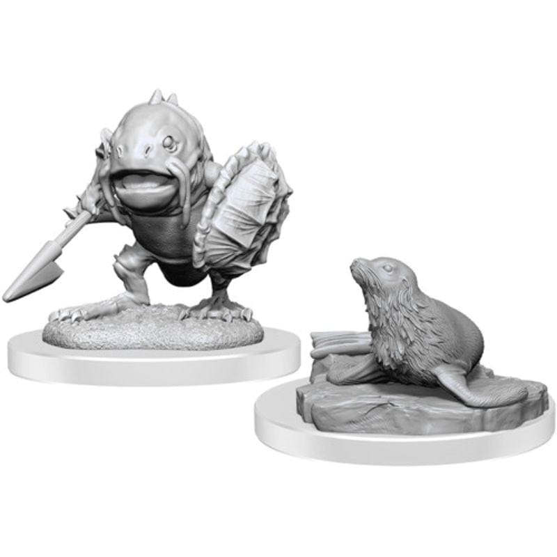 WizKids Miniatures Wizkids Unpainted Miniatures - Nolzurs - Locathah & Seal (March 2023 release)