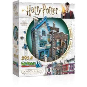 Wrebbit 3D Jigsaws Ollivanders Wands Shop/Scribbulus Puzzle (295pc 3D) Harry Potter